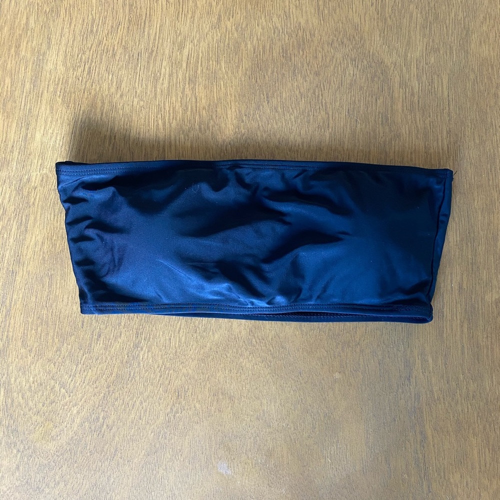 Strapless Black Bandue Bikini Top *MOVING SALE*